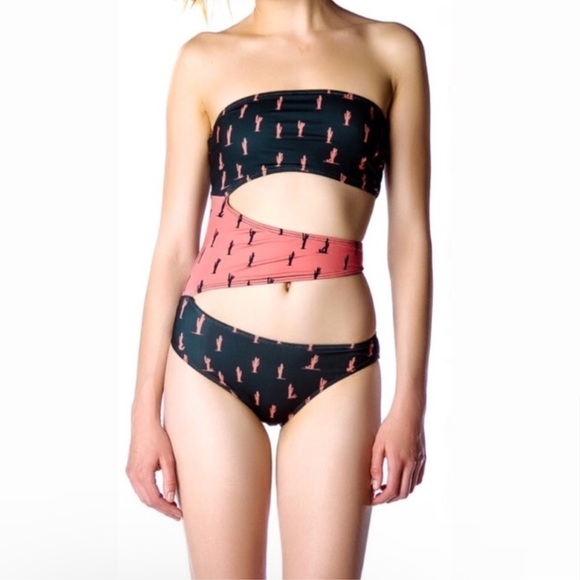 Super Rare Beach Riot  Cactus Print Swimsuit size S - Picture 1 of 4